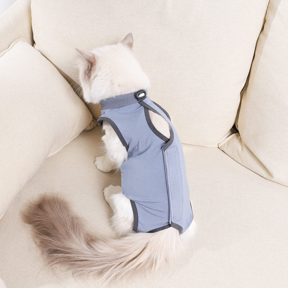 kzrfojy cat-surgery-recovery-suit non-restrictive fit supports play and meals