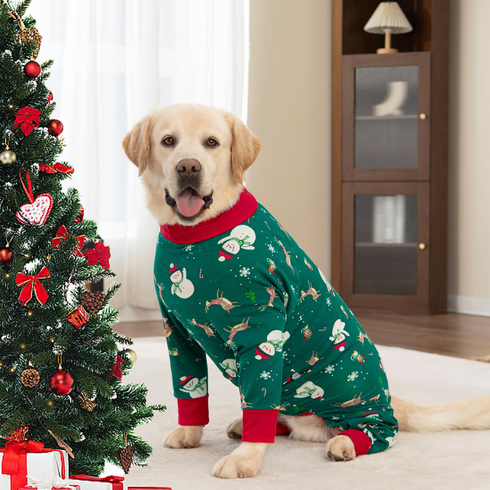 kzrfojy dog recovery suit green full-coverage prevents licking and limits shedding mess.