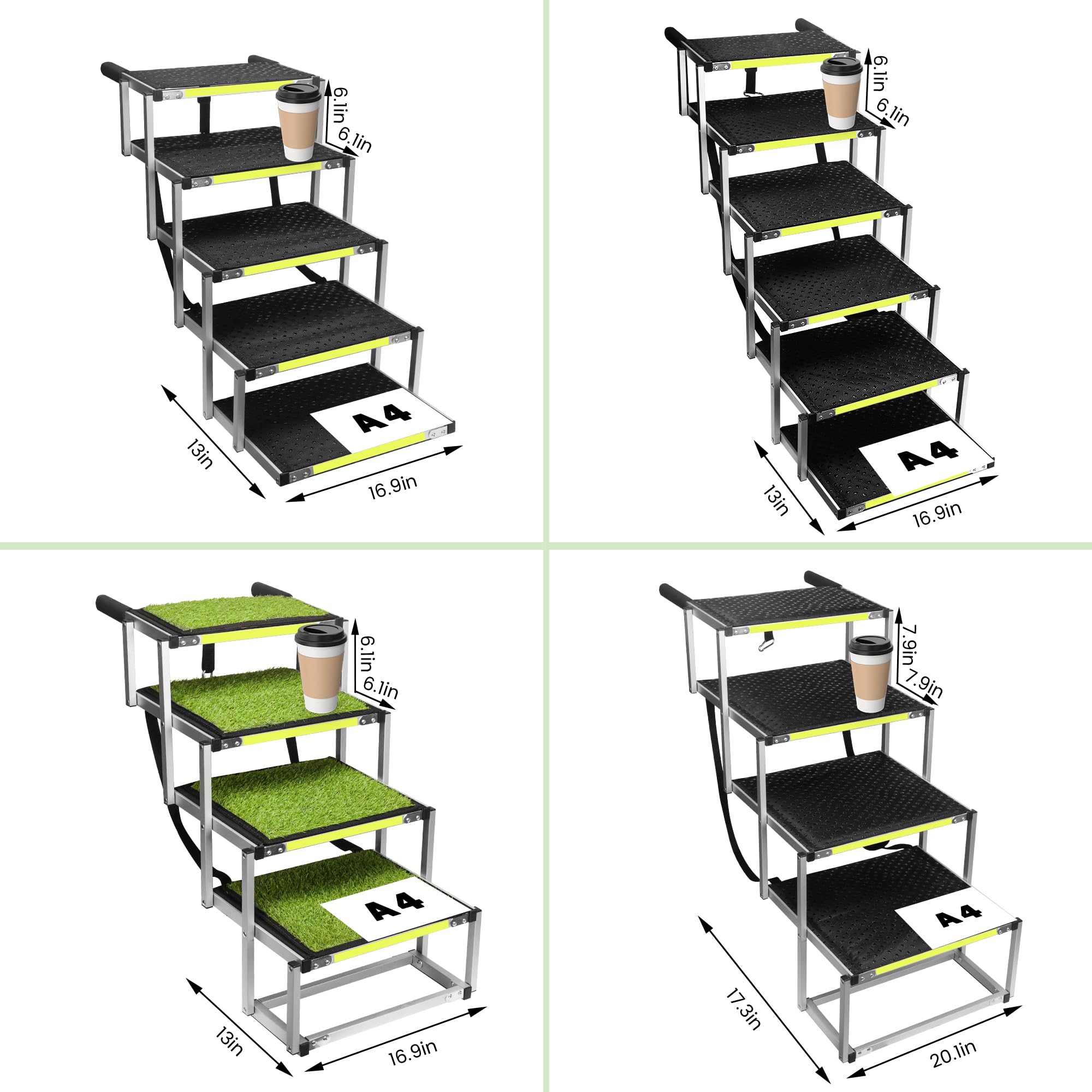 KZYZZFRID dog stair for car use supports smooth vehicle access