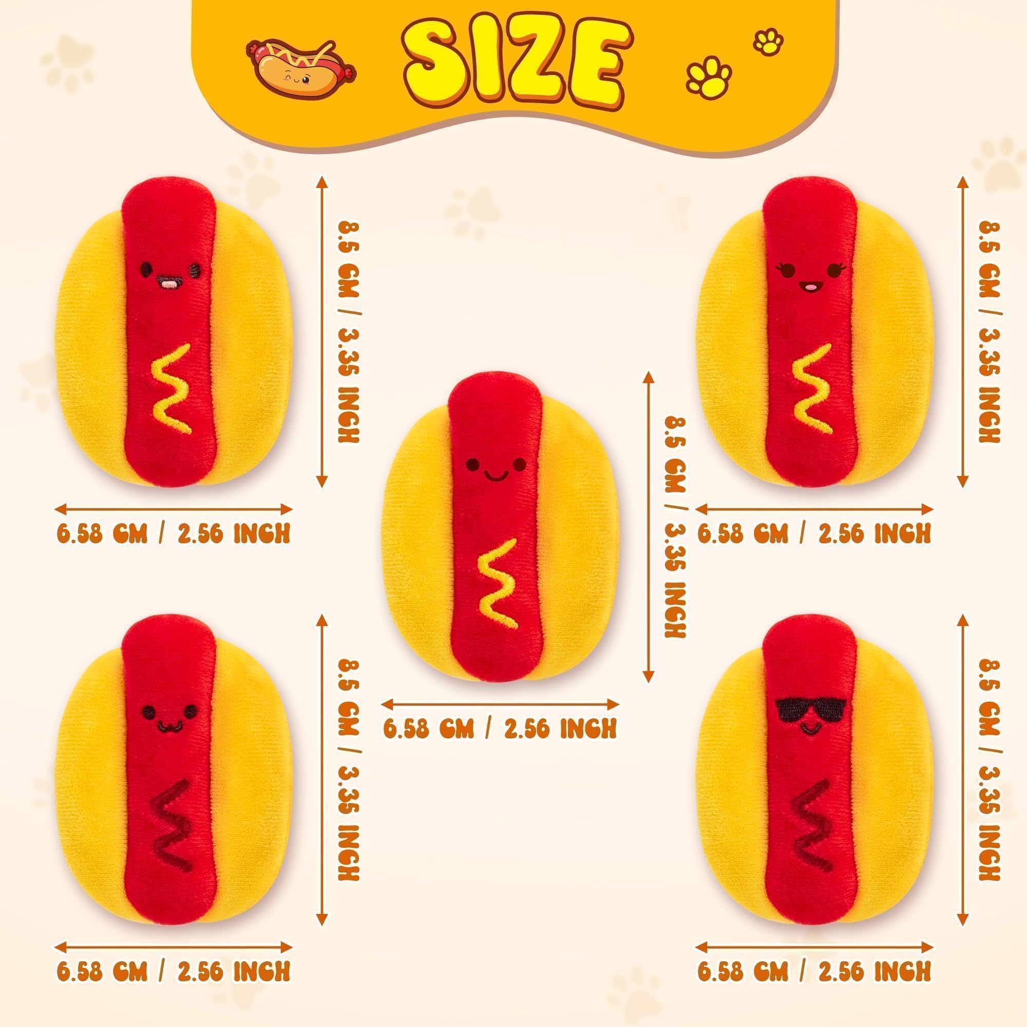 L1rabe hot dog catnip toy shows yellow and red colors for attraction
