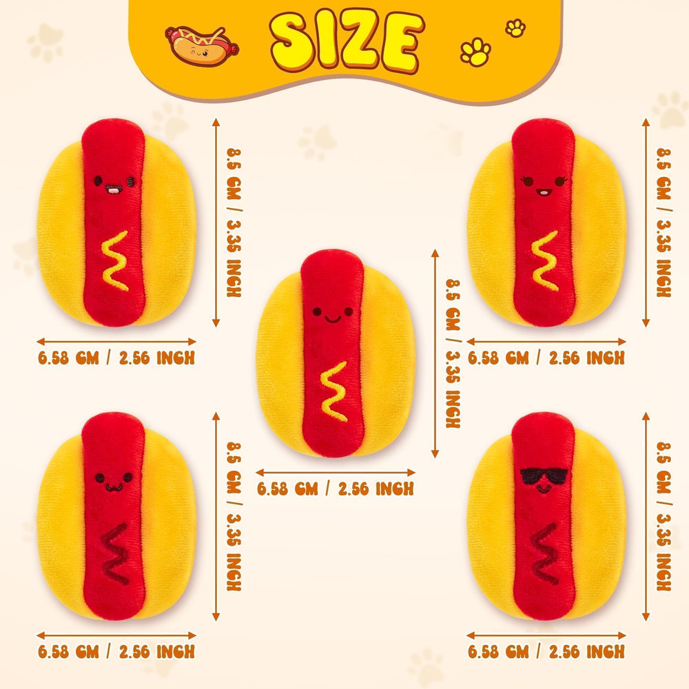 L1rabe hot dog catnip toy shows yellow and red colors for attraction