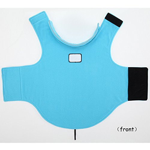La La Pet Creation Core windproof plush jacket blue XXL, Velcro closure for easy on/off.