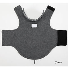 La La Pet Creation Core windproof plush vest back view shows full coverage and mobility.