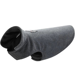 La La Pet Creation Core windproof plush vest front view emphasizes warm comfort and safety.