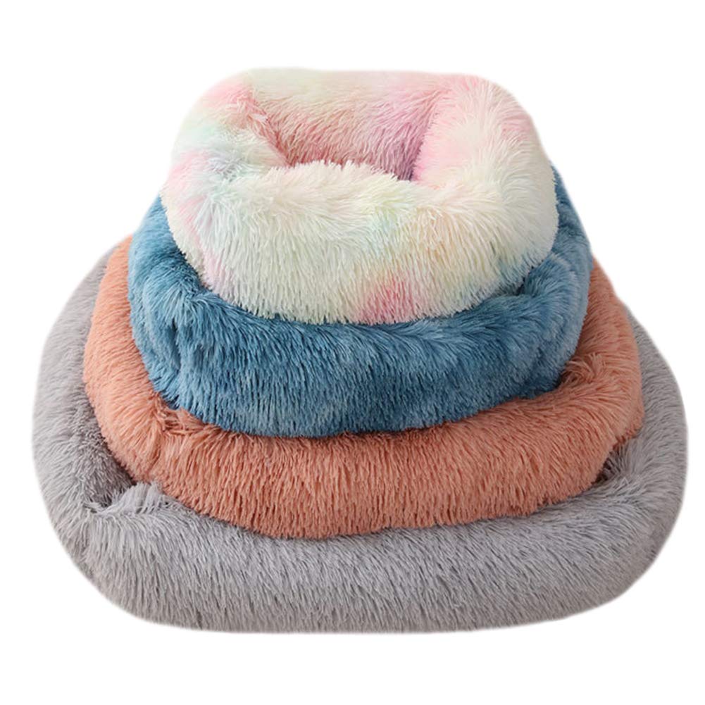 La La Pet Donut Bed pink non-slip base helps keep bed in place.