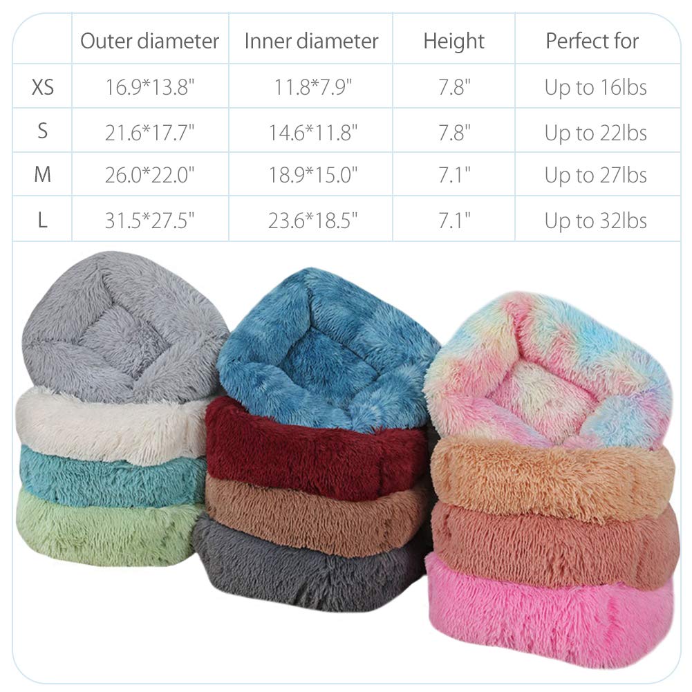 La La Pet Donut Bed pink packaging shows ready-to-use comfort.