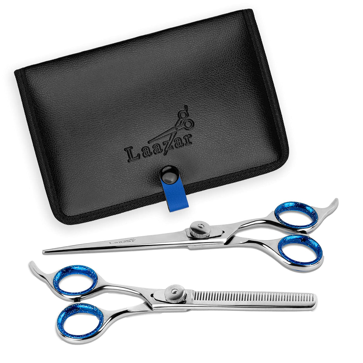 Laazar Pet Grooming Set 7-inch straight shear delivers precise dog and cat grooming.