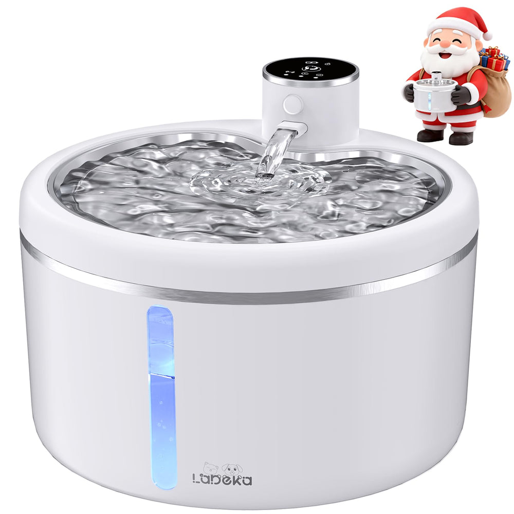 LABEKA wireless cat water fountain cordless design for flexible placement and hydration