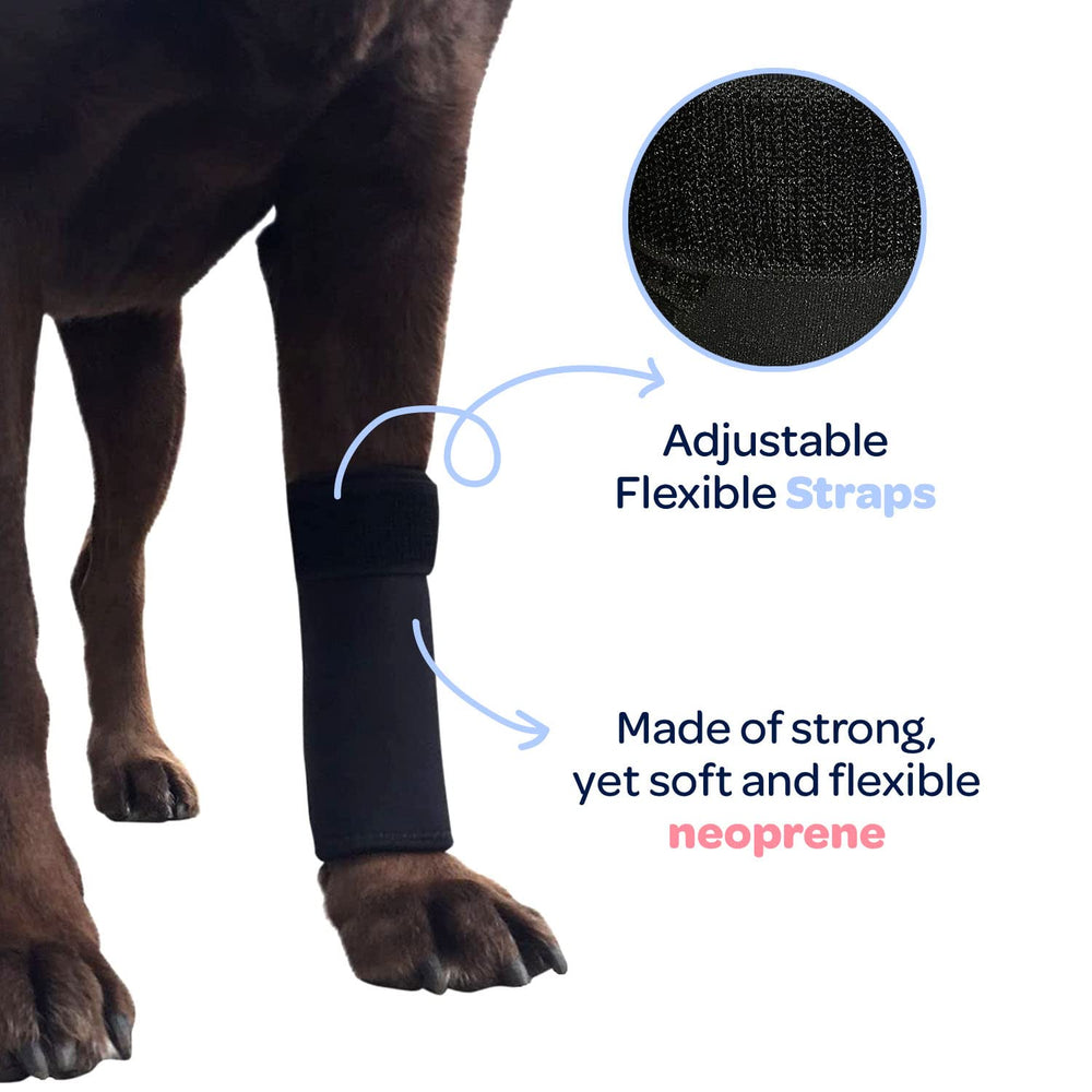 Labra leg wrap protects hot spots and licking areas during recovery