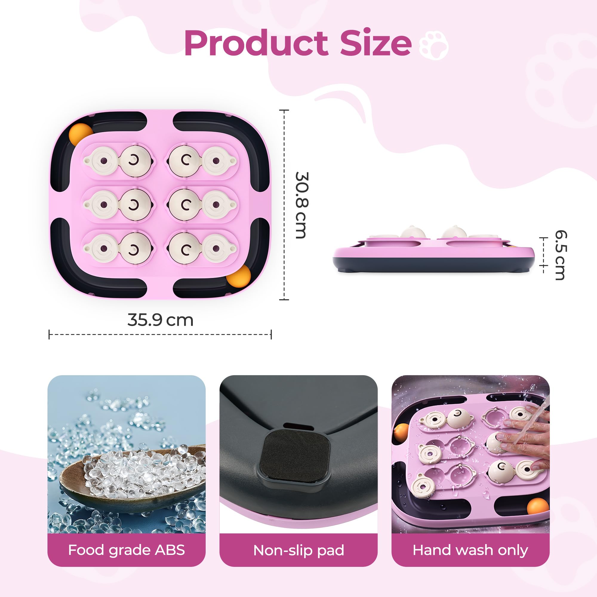 LACCEN cat puzzle toy smooth edges ensure safe, paw-friendly play