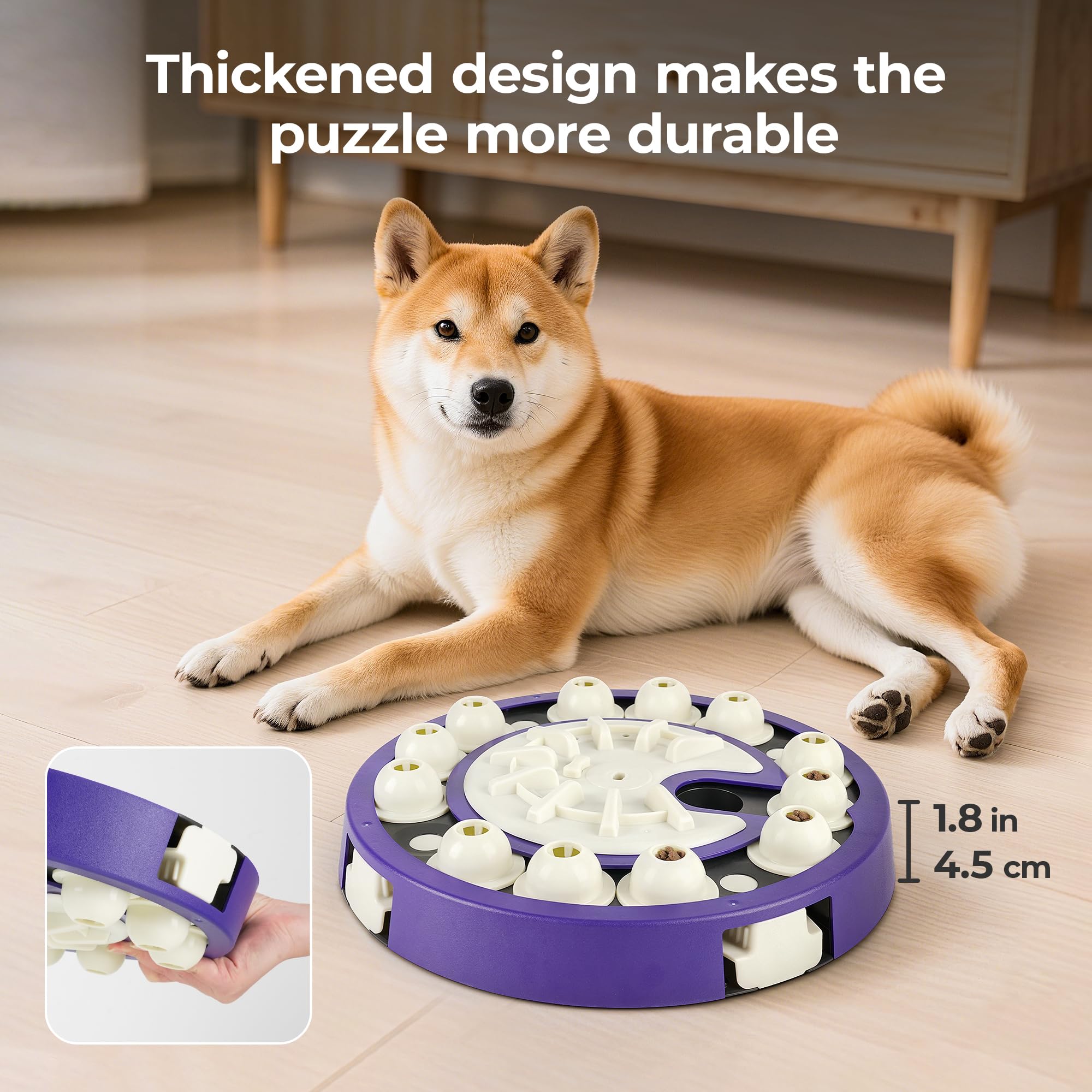 LACCEN dog puzzle flip mode with flipping sections for added challenge