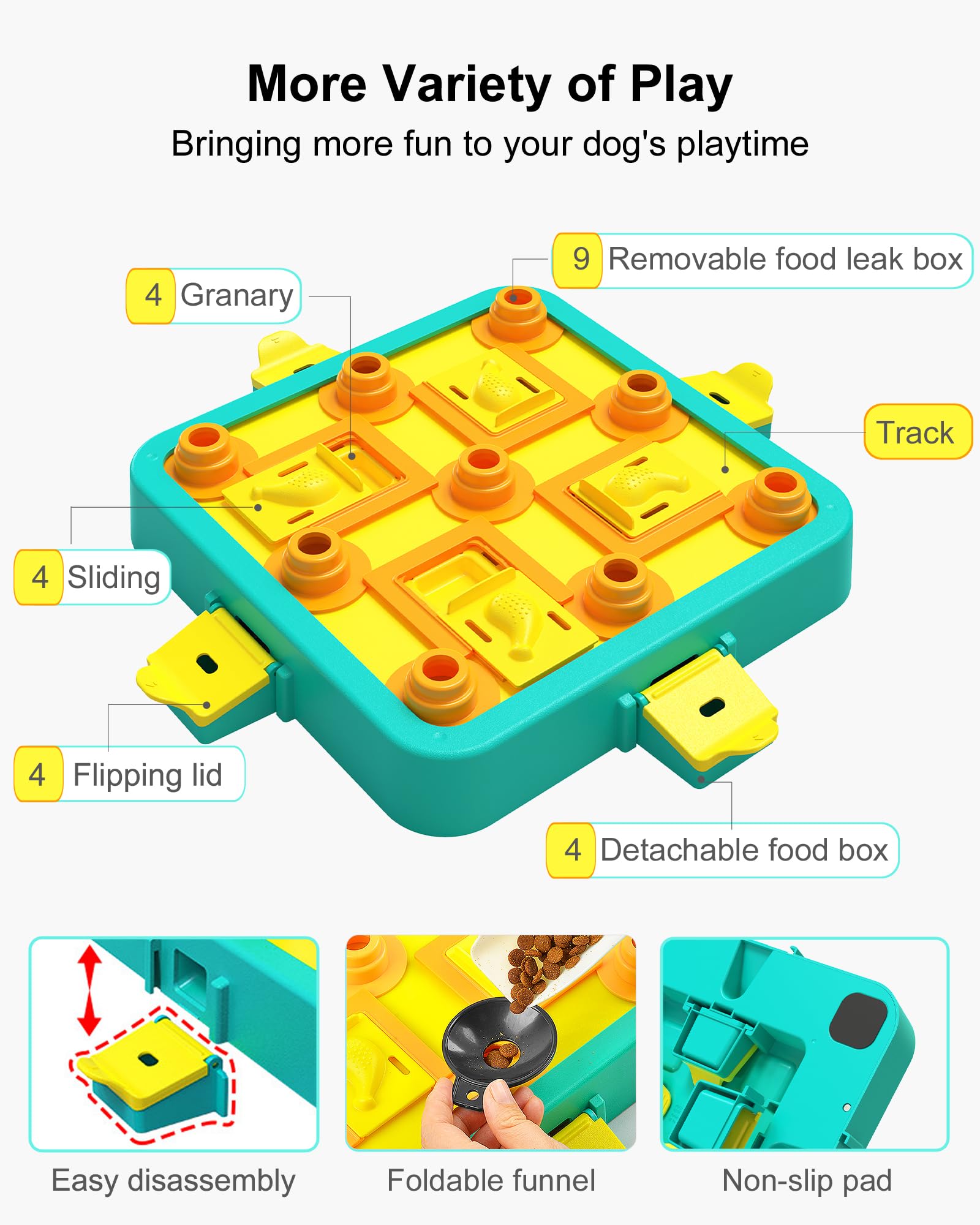 LACCEN 3-in-1 puzzle toy – sturdy non-slip base aids stable play