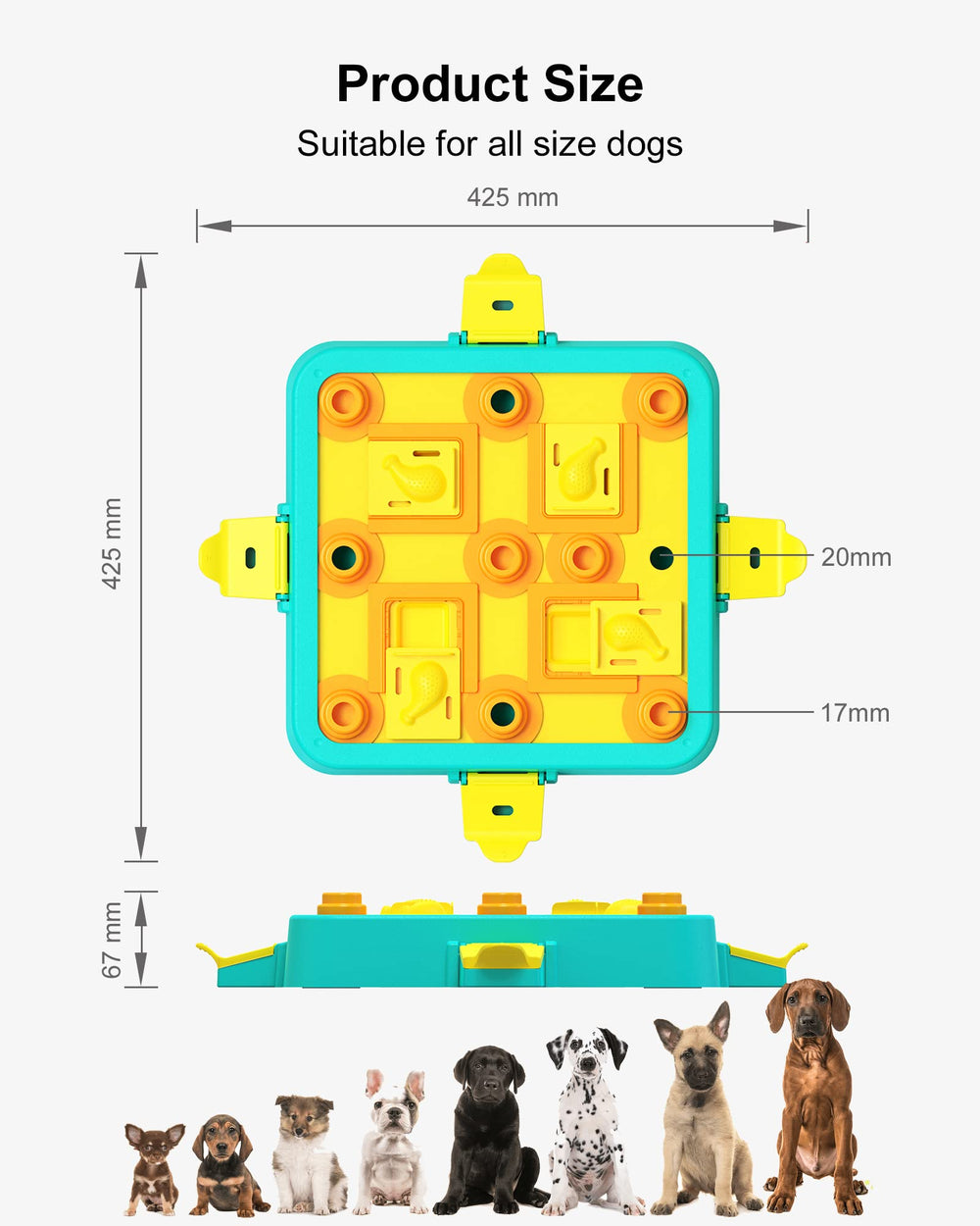 LACCEN dog puzzle toy level 3 – safe ABS material supports chew-friendly sessions