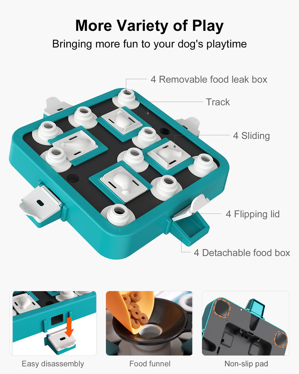 LACCEN dog puzzle toy moving boxes enhance focus and long-lasting enrichment during play