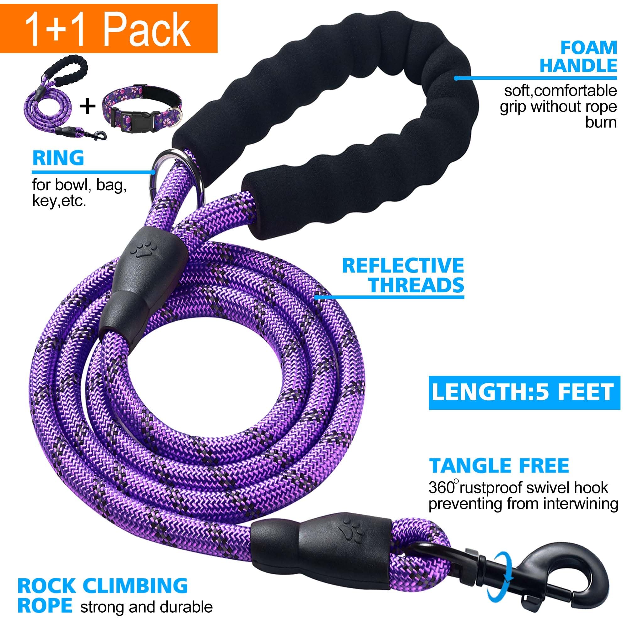 Collar Ladoogo ajustable para perros, fácil de colocar y quitar