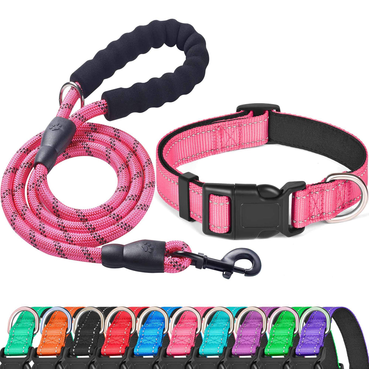 Ladoogo collar para perro con neopreno acolchado para mayor comodidad.