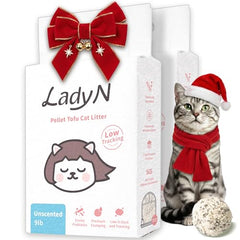 Lady N Pellet Tofu Cat Litter packaging shows a multi-pack for easy refills.