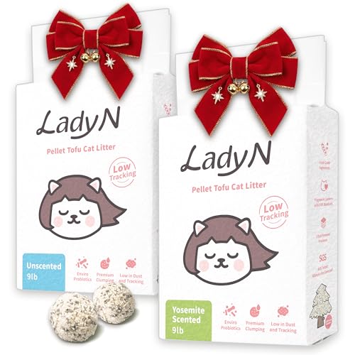 Lady N Pellet Tofu Cat Litter Woody Scent Pack delivers a subtle forest aroma.