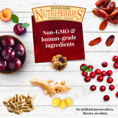 LAFEBER'S Senior Bird Nutri-Berries fruit blend adds fiber and antioxidants.