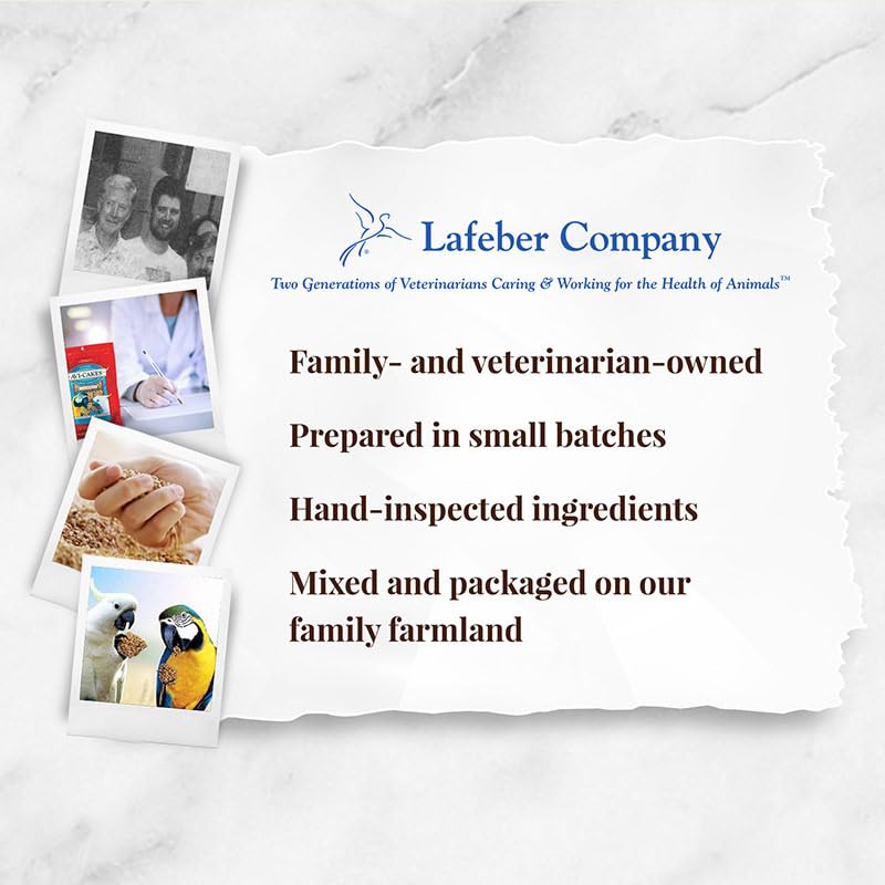 LAFEBER'S non-GMO label on Avi-Cakes signals quality for large parrots.