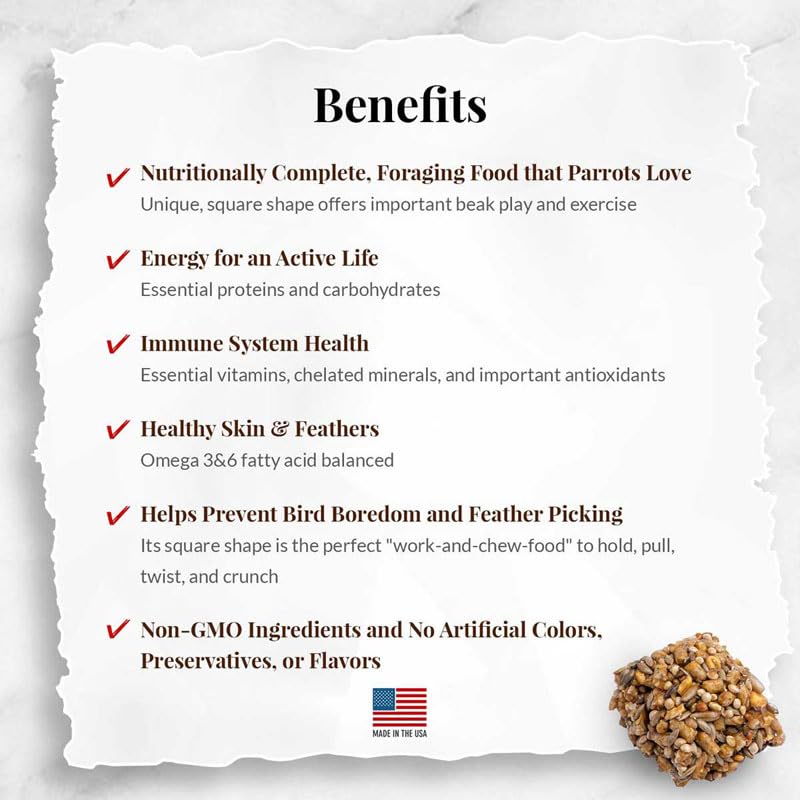 LAFEBER'S Classic Avi-Cakes ingredients highlight non-GMO, human-grade components.