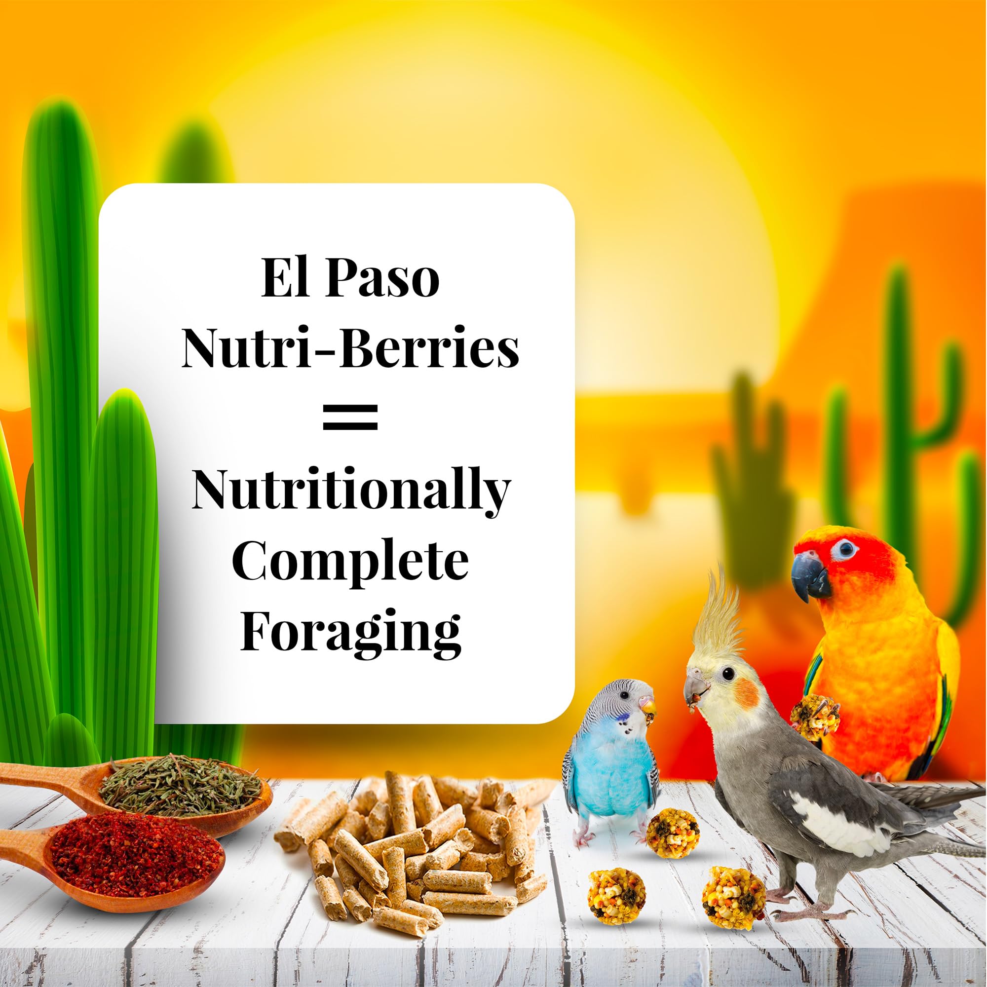 LAFEBER'S El Paso Nutri-Berries packaged in 2x10oz tubs for convenient feeding.