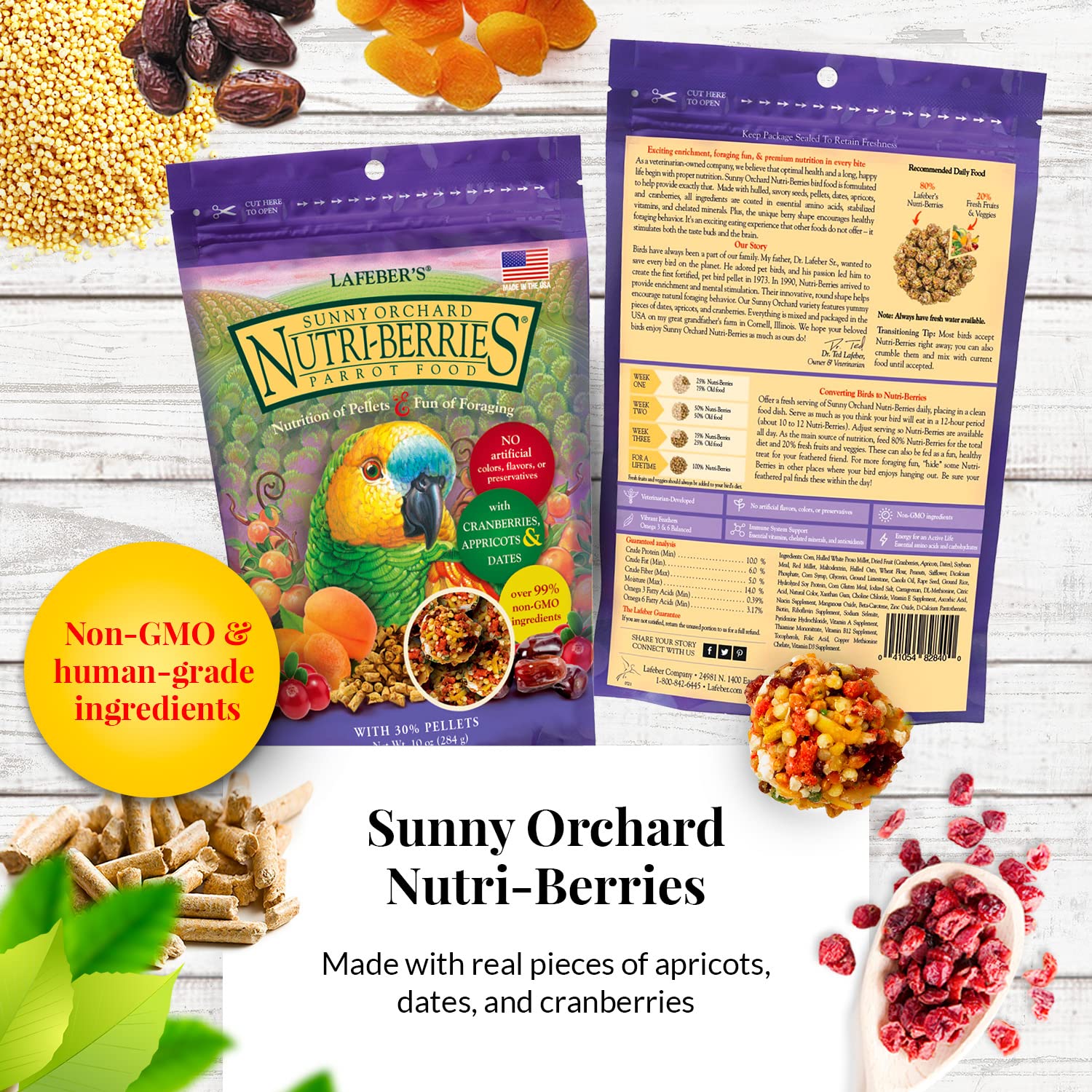 LAFEBER'S El Paso Nutri-Berries bag featuring peppers for color and crunch.