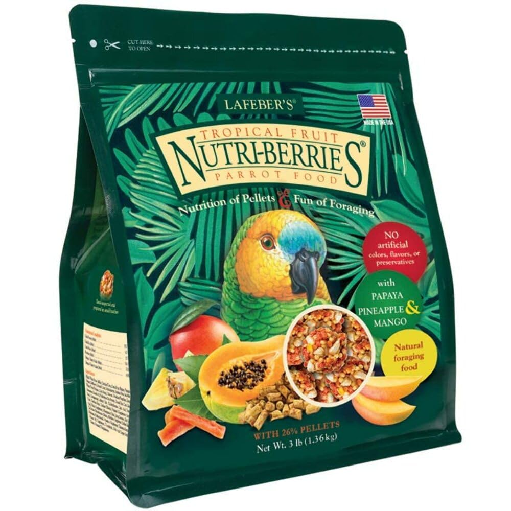 LAFEBER'S Nutri-Berries omega-balanced nutrition for feathers.