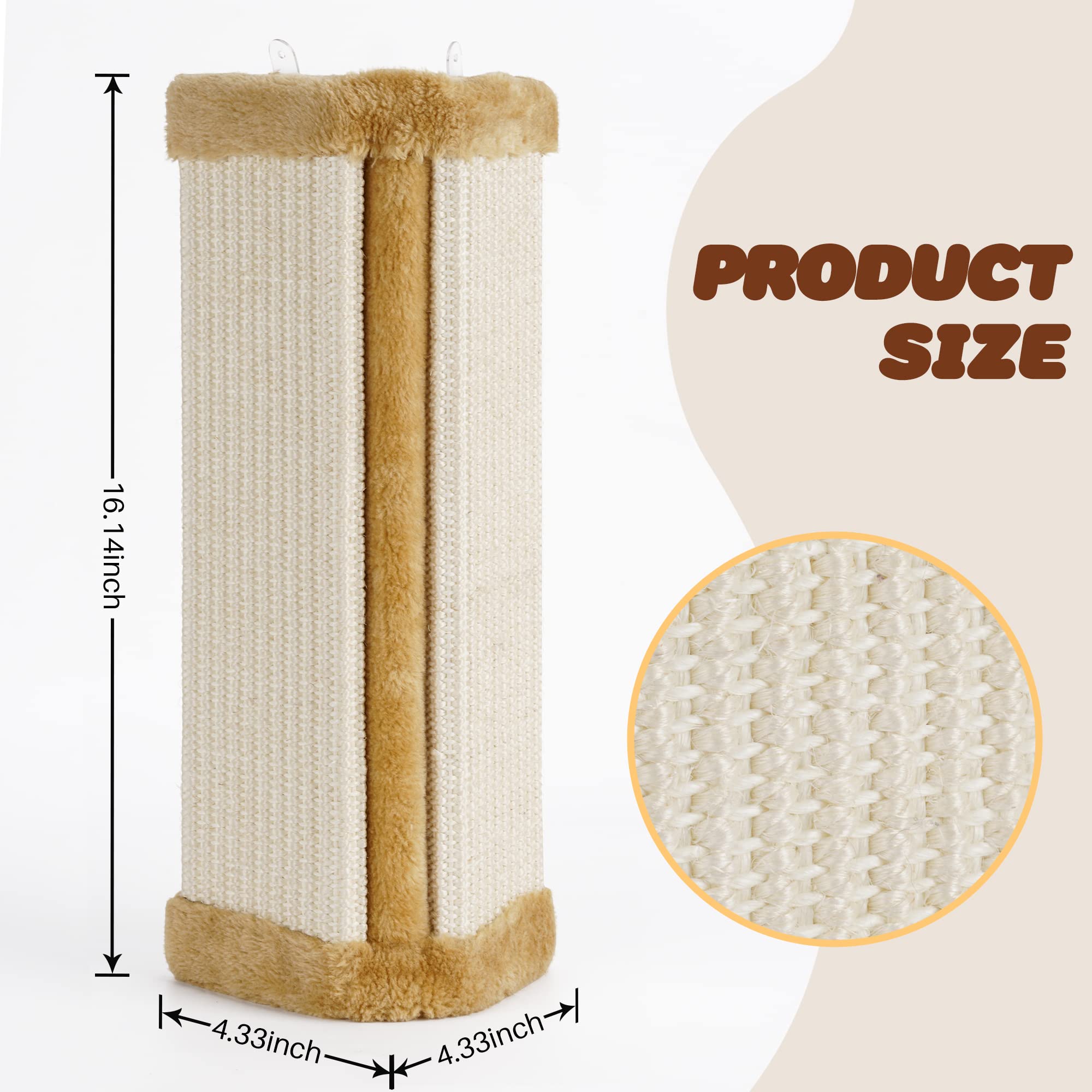 Lahas dual sisal scratcher boards with wall fixings protect furniture.