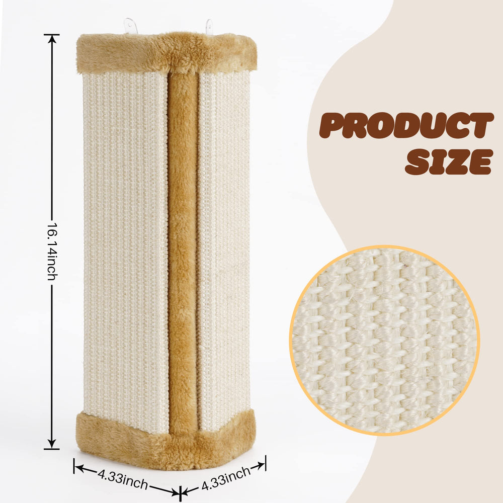 Lahas dual sisal scratcher boards with wall fixings protect furniture.