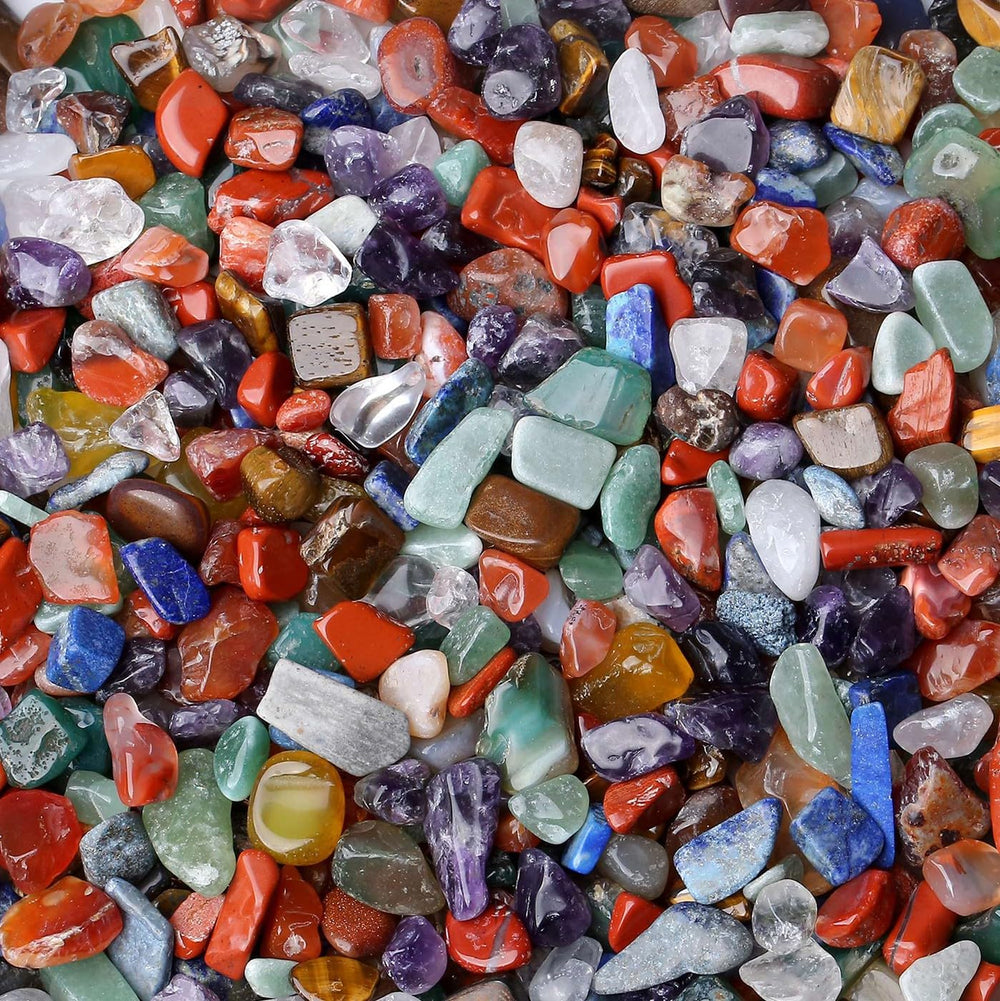 LAIDANLA 7 Chakra crystal gravel for aquarium adds color and tranquil ambiance.