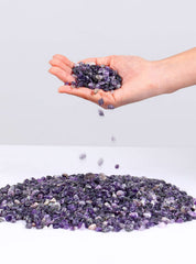 LAIDANLA Amethyst crystal pebbles suitable for aquarium decor and subtle color accents.