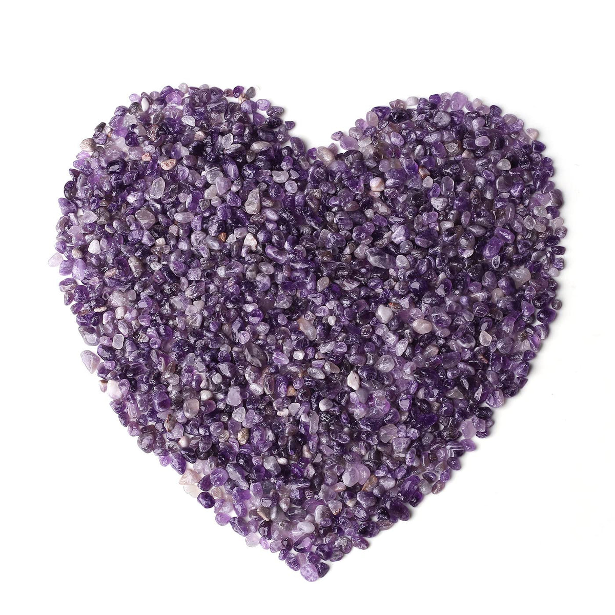 LAIDANLA Amethyst gravel pack closeup for decorative ambiance and aesthetic use.