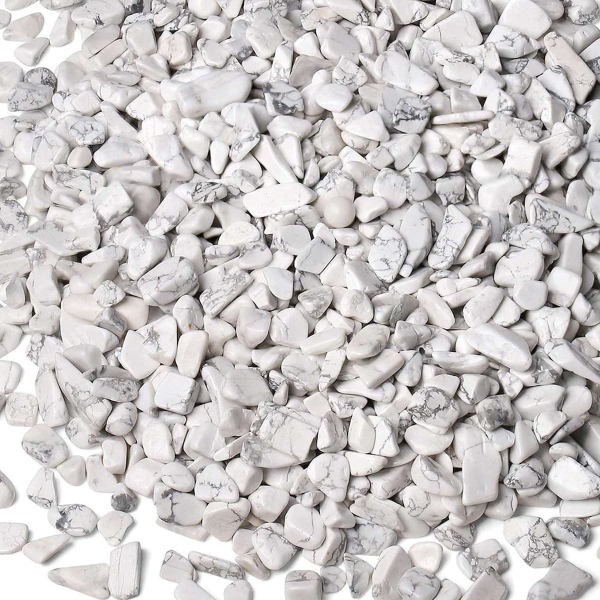 LAIDANLA Howlite aquarium gravel closeup showing polished irregular stones for décor and aquariums