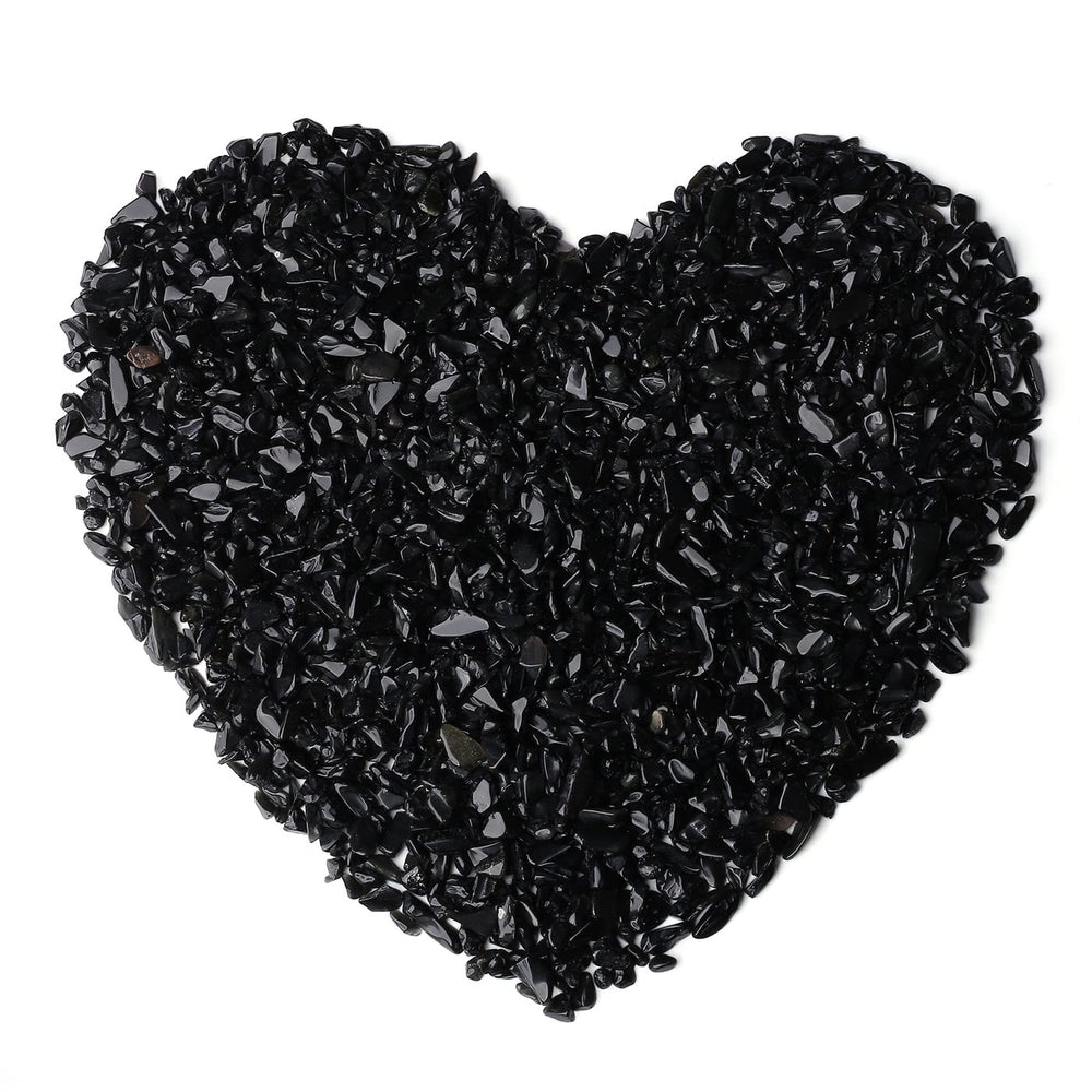 LAIDANLA Obsidian crystal aquarium gravel close-up showing glossy irregular chips for tank decor