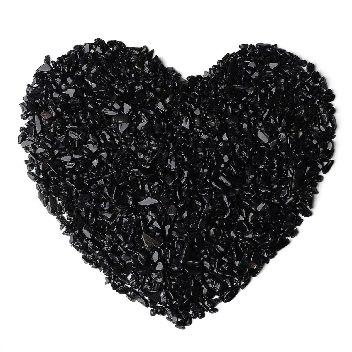 LAIDANLA Obsidian crystal aquarium gravel close-up showing glossy irregular chips for tank decor
