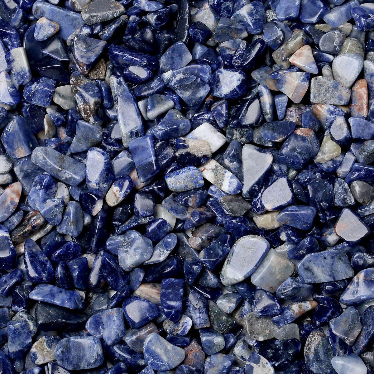 LAIDANLA Sodalite 1lb crystal chips for decorative displays and calming ambience