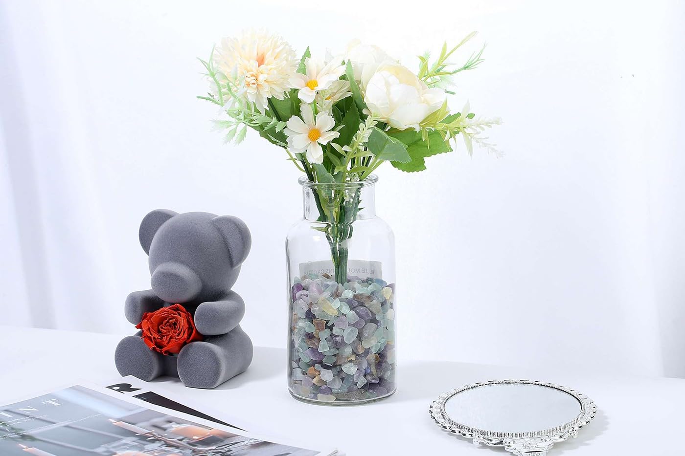 LAIDANLA fluorite crystal irregular shapes add natural texture to aquariums
