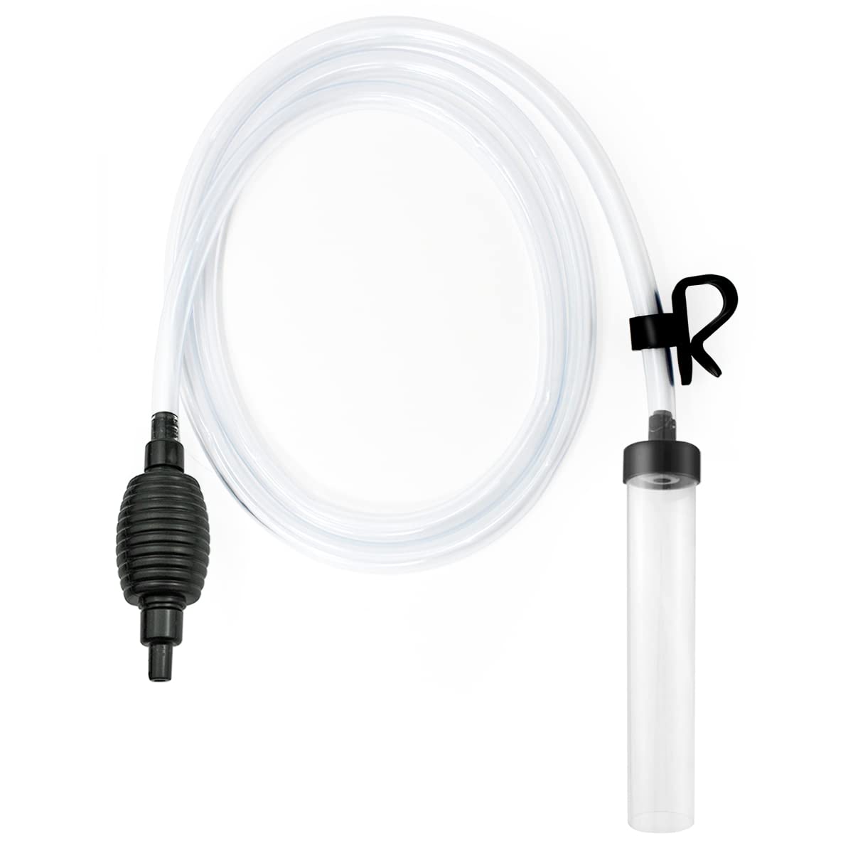 Laifoo 7ft aquarium siphon hose showing long reach for gravel cleaning