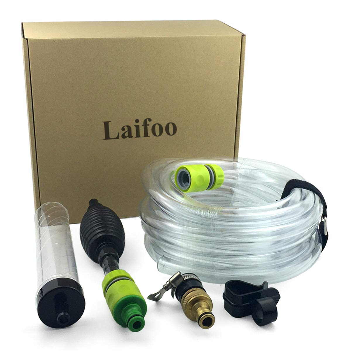 Laifoo aquarium cleaner in use reduces tank disturbances during water changes