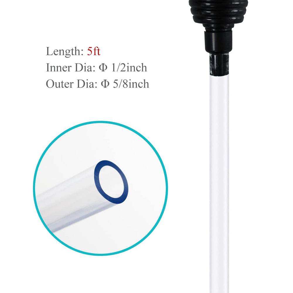 Laifoo clear 5ft hose anti-kink design prevents snags during cleaning