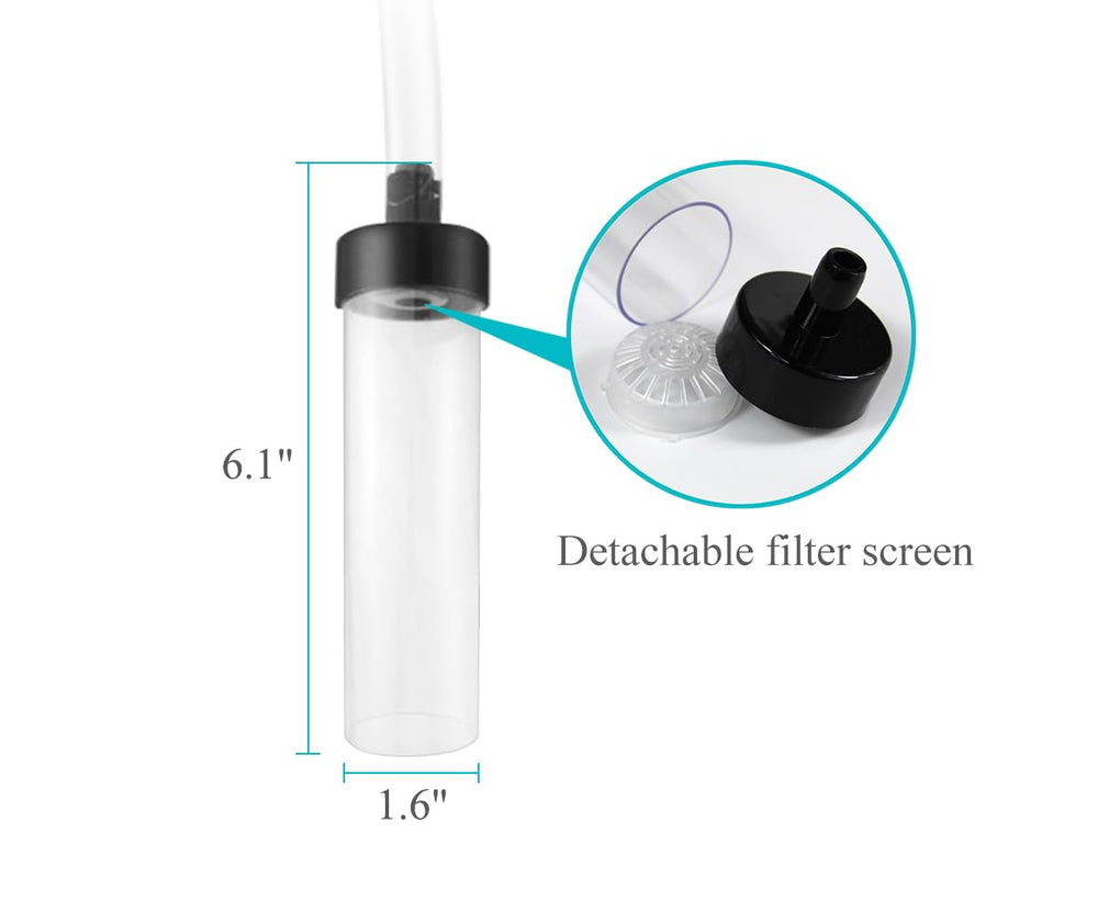Laifoo sifón con filtro interno desmontable para protección de peces.