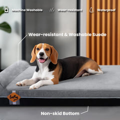 Laifug dog bed removable-washable-cover simplifies cleanup after play