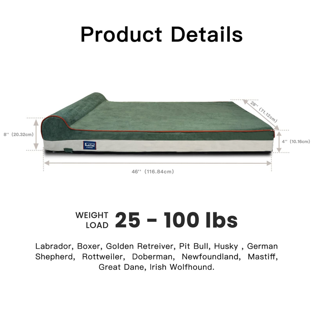 Laifug memory foam bed with waterproof liner close-up demonstrates protection against accidents.