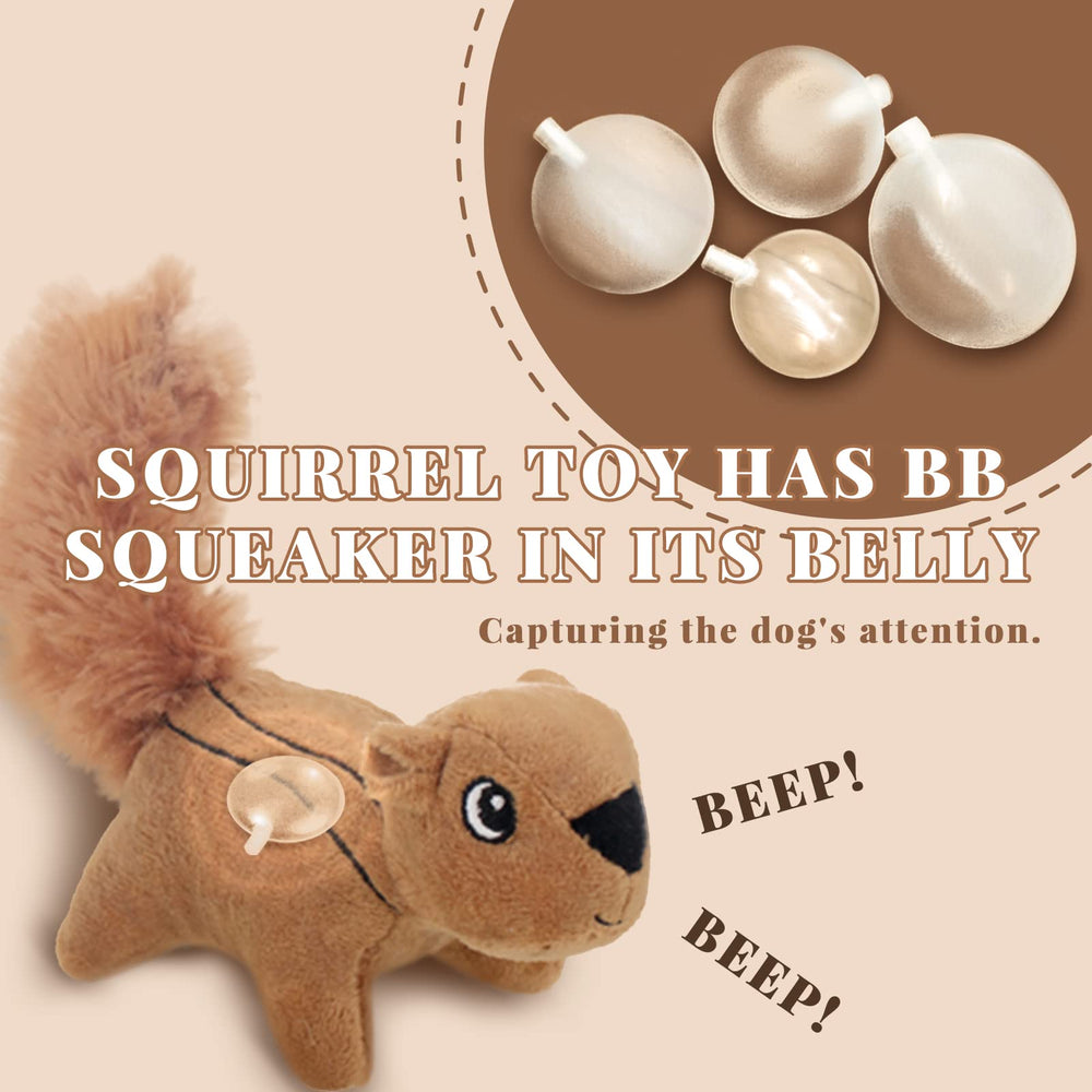 Laifug Hidden Squirrel Plush Dog Toy XL close-up shows soft plush texture and chew-friendly material.
