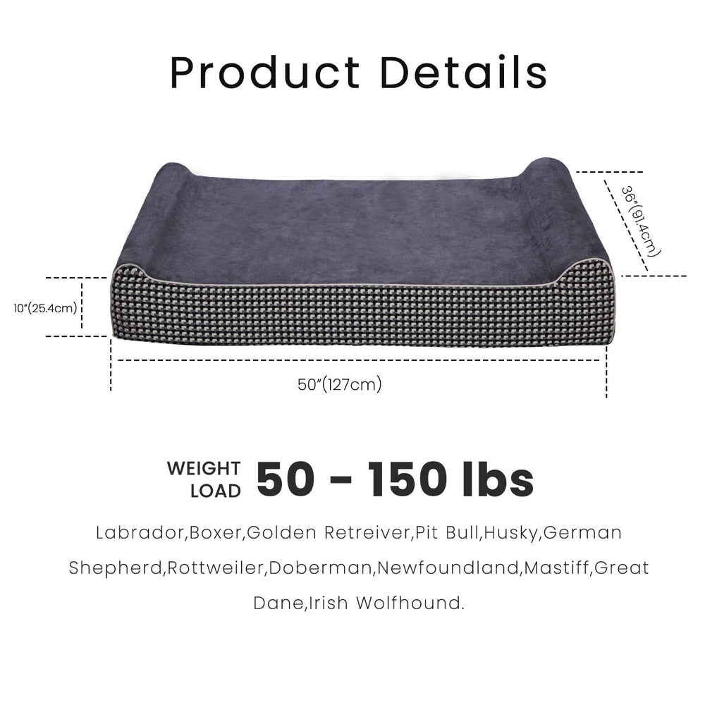 Laifug bed side profile highlighting 10-inch height for plush, stable rest.