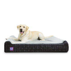 Laifug orthopedic memory foam dog bed top view showing plush surface for comfort.