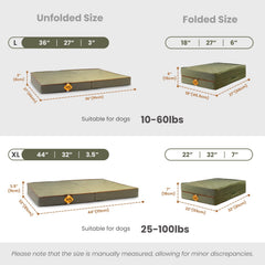 Laifug outdoor orthopedic dog bed foam detail shows supportive core