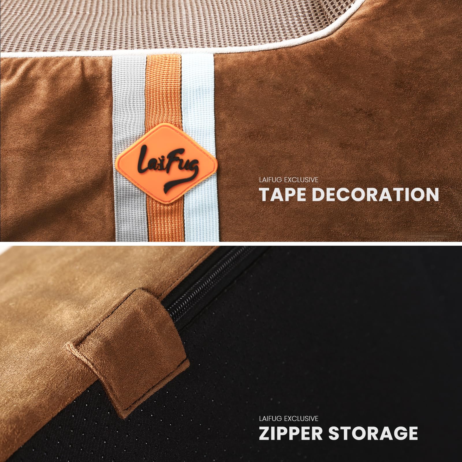 Laifug waterproof liner removable cover emphasizes easy cleaning after adventures and muddy paws.