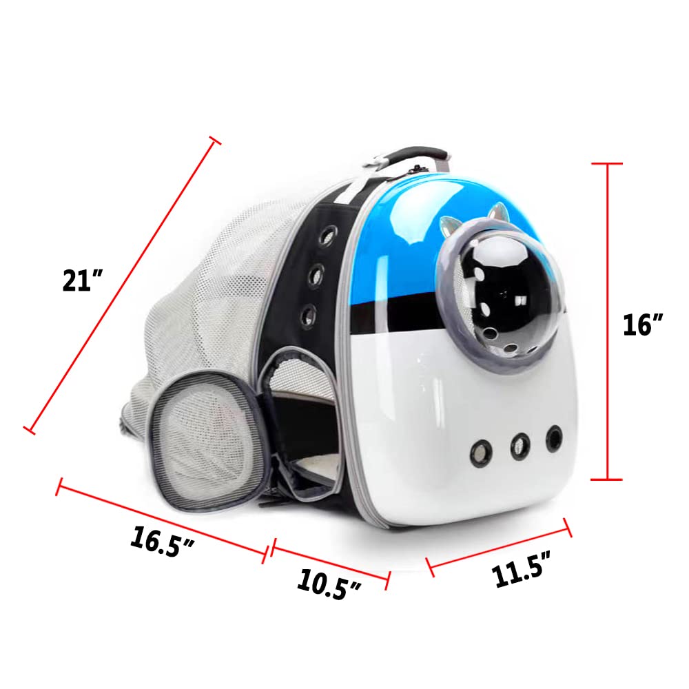 LAIRIES cat backpack front-bubble-head-design fosters quick viewing for curious pets.